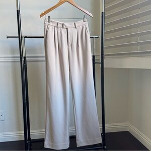 Cuts High-Waist Wide Leg Dress Pants - Light Beige Size 4 Pre-Owned.